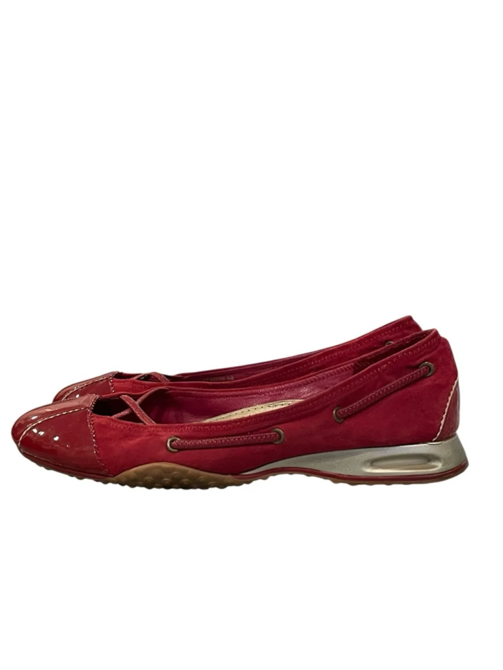 Cole Haan G Series Womens 8.5 Ballet Flat Slip On Sneaker Comfort Suede Patent